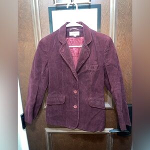 Vintage Corduroy Blazer - Burgundy Foxmoor Size 7